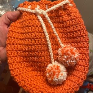 Beautiful orange 🍊 make up bag hair tie accessories bag for storage